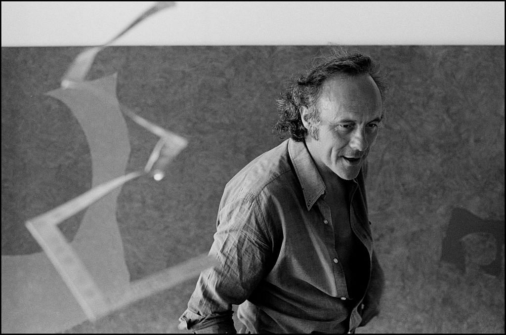 The painter Patrick Heron in his studio